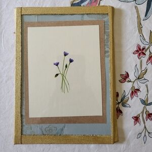 Hand Painted Blue Botanical